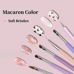 Wood Handle Nail Art Painting Brush Set