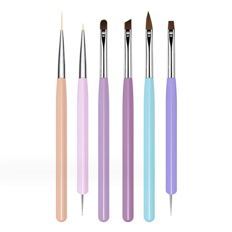 Wood Handle Nail Art Painting Brush Set